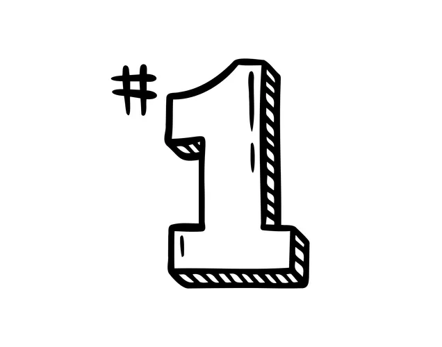 Construction Dumpster Rental 14 number one doodle hand drawn icon outline drawing vector 54942325